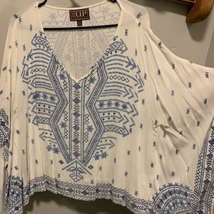 Cowgirl Up Poncho Style Top